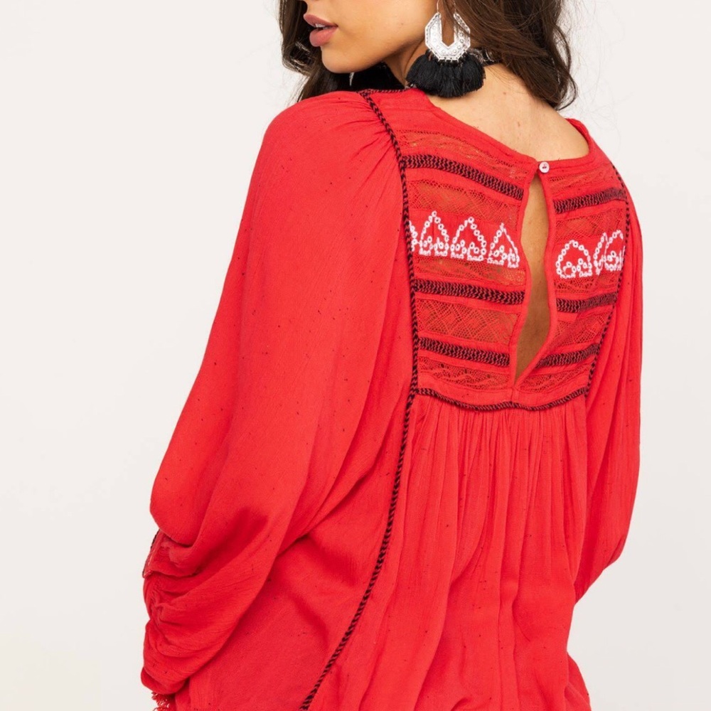 🥳HP🥳 Free People Cyprus Avenue Embroidery Top - Picture 2 of 2